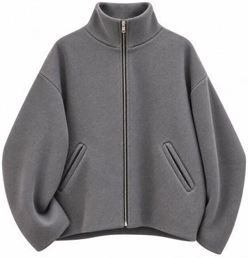 Сірий бомбер на блискавці, XL-XXL BM0013 фото