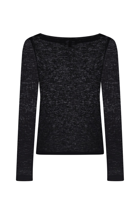 Long sleeve modal, black s