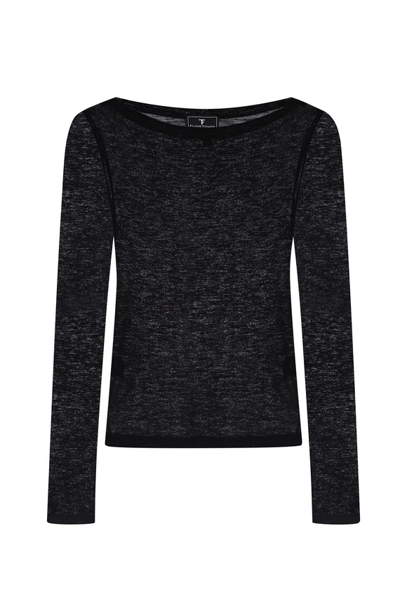 Long sleeve modal, black s