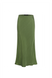 Green vegan silk midi-skirt