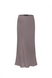 Gray vegan silk midi-skirt