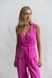 Linen vest with embroidery fuchsia xs