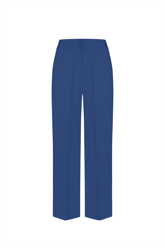 Linen trousers, blue color