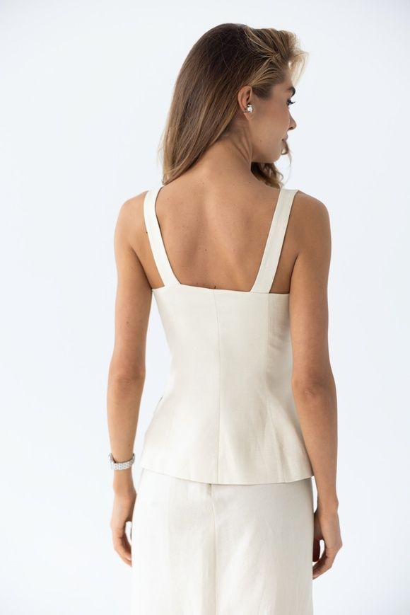 Brushed linen vest, XS