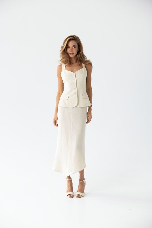 Brushed linen vest, XS