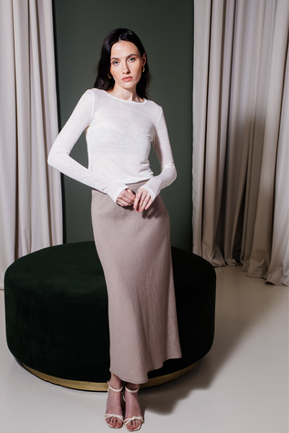 Midi skirt, cappuccino color XS-S