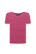 Linen T-shirt, fuchsia melange color