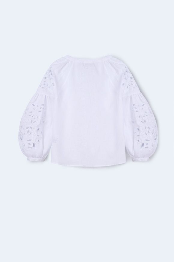 White shirt with embroidered cuts, xs-s