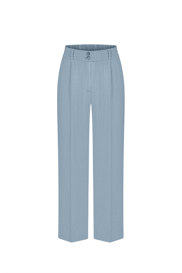 Linen pants, blue color xxl