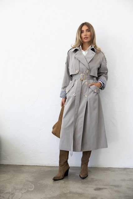 Trenchcoat, taupe color xss