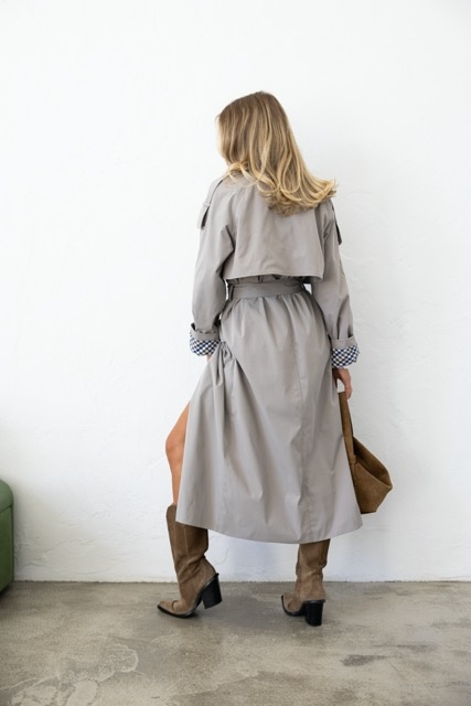 Cotton trench coat, taup color ml