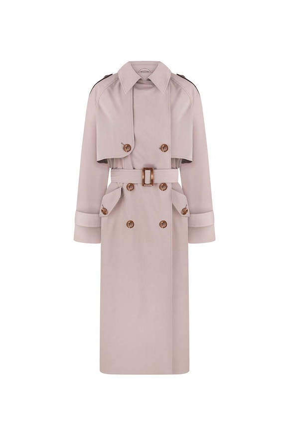 Cotton trench coat, taup color ml