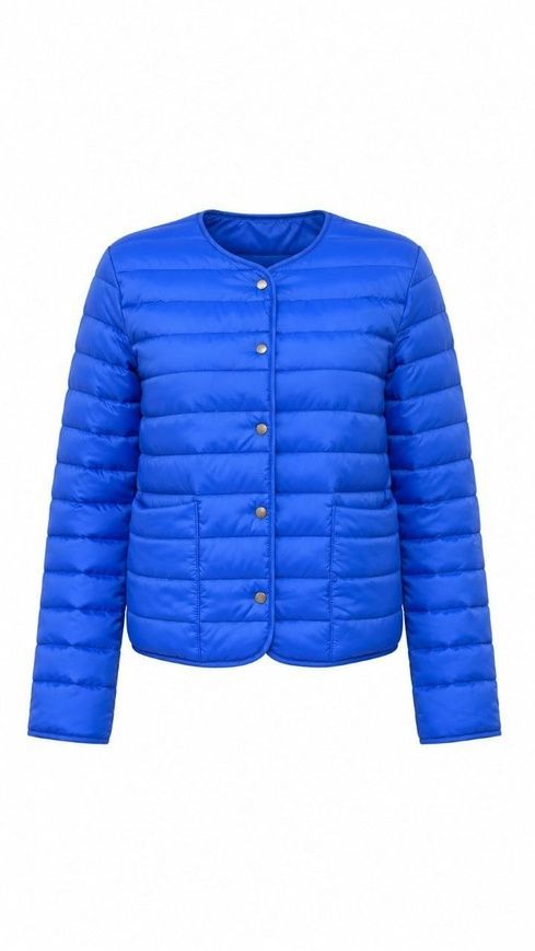 Демісезонна утеплена куртка синього кольору, XS FT2611BLUE фото