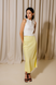 Midi skirt, pale yellow color  XS-S