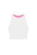 Short double-sided top, pink/white color