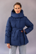 Dana short dark blue winter down jacket, M