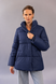 Dana short dark blue winter down jacket, M