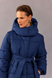 Dana short dark blue winter down jacket, M