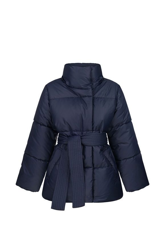 Dana short dark blue winter down jacket, M