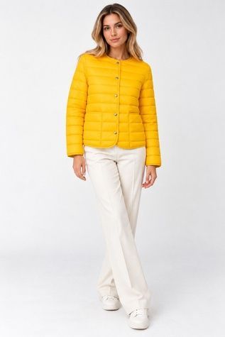 Демісезонна утеплена куртка жовтого кольору, XS FT2611yellow фото