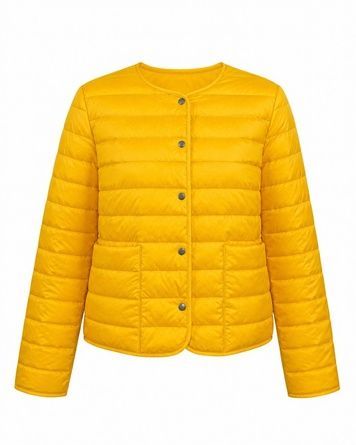 Демісезонна утеплена куртка жовтого кольору, XS FT2611yellow-XS фото