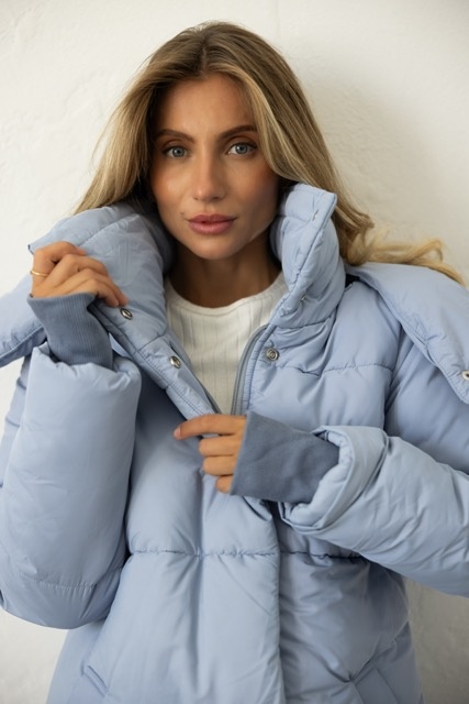 Warm winter down jacket "Dana" blue