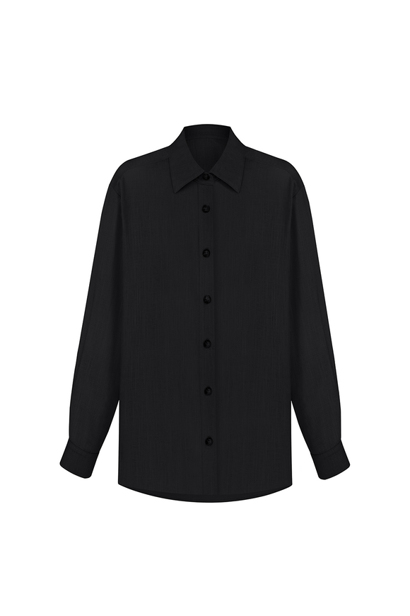 Black linen shirt xss