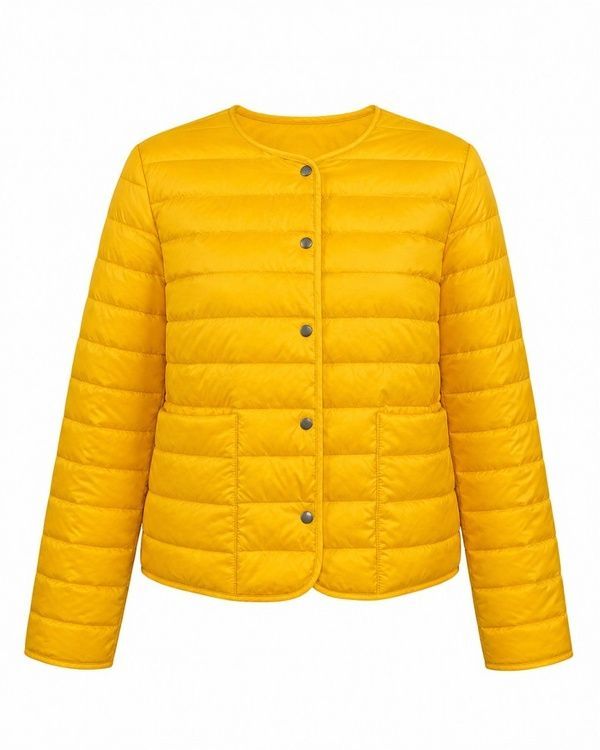 Демісезонна утеплена куртка жовтого кольору, M FT2611yellow фото