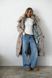 Beige women's winter down jacket with a hood Dana, XS