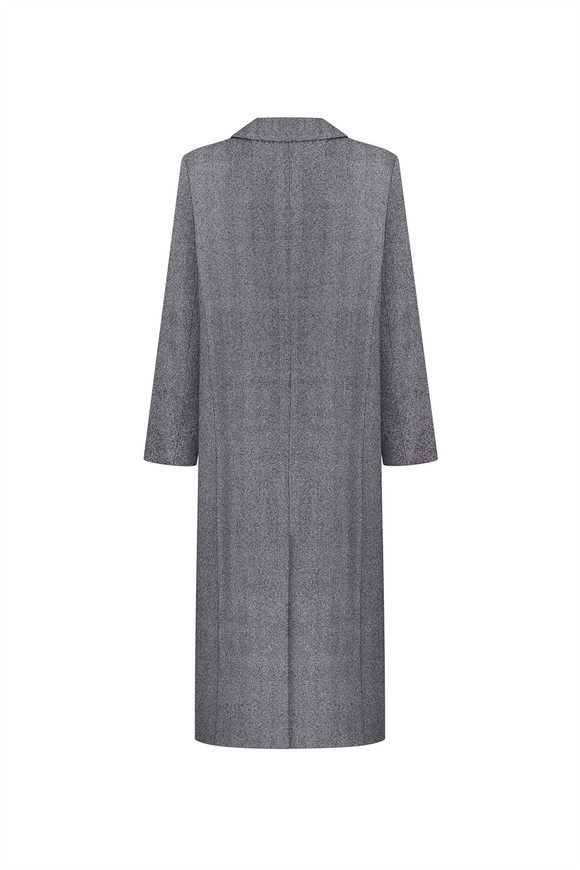 Double-breasted merino wool coat