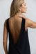 Naked back dress, black s