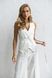 Linen vest with embroidery, white xl