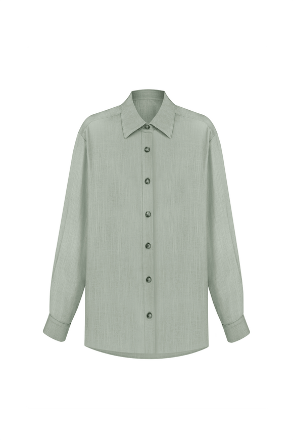 Linen shirt in olive color ml