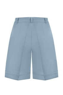 Light-blue linen suit with shorts