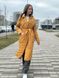 Demi-season coat, mustard color