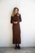 Midi dress with a scar, chocolate color