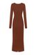 Midi dress with a scar, chocolate color