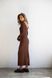 Midi dress with a scar, chocolate color