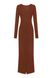 Midi dress with a scar, chocolate color