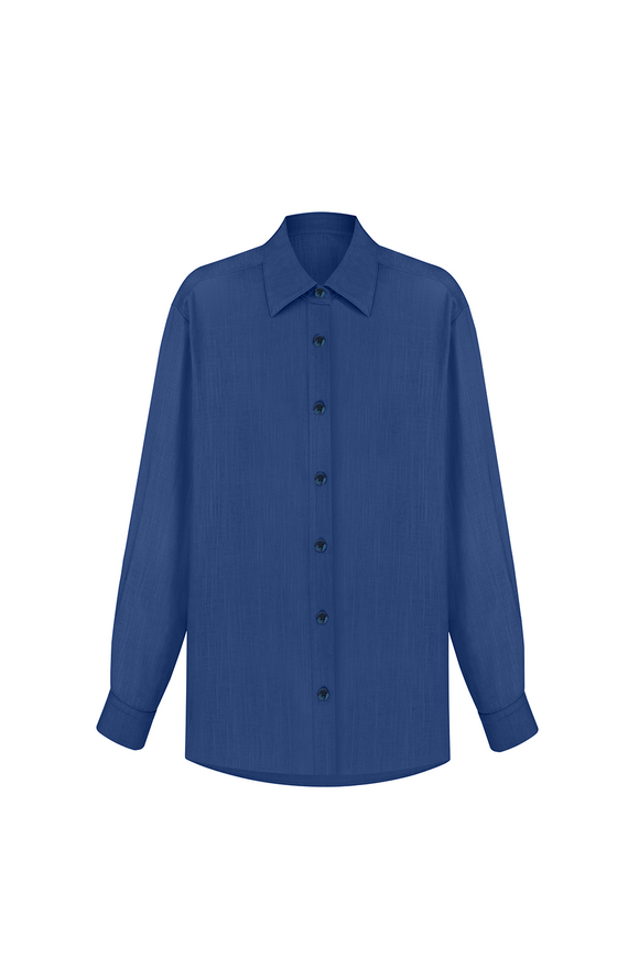 Linen shirt in blue color