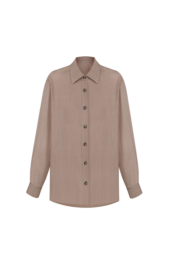 Linen shirt in beige color