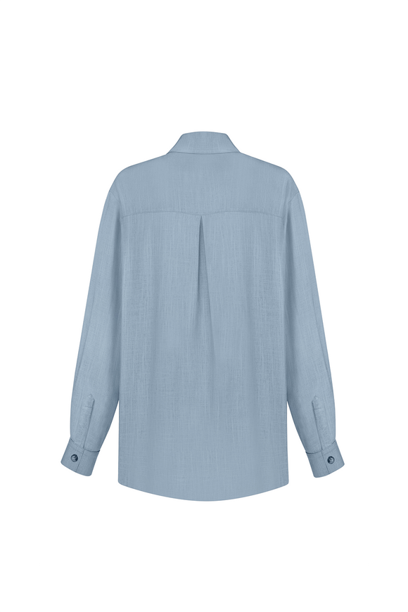 Linen shirt in blue color xss