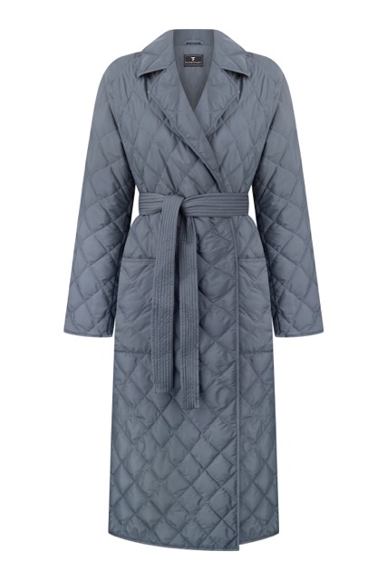 Demi-season coat, dark green color xss