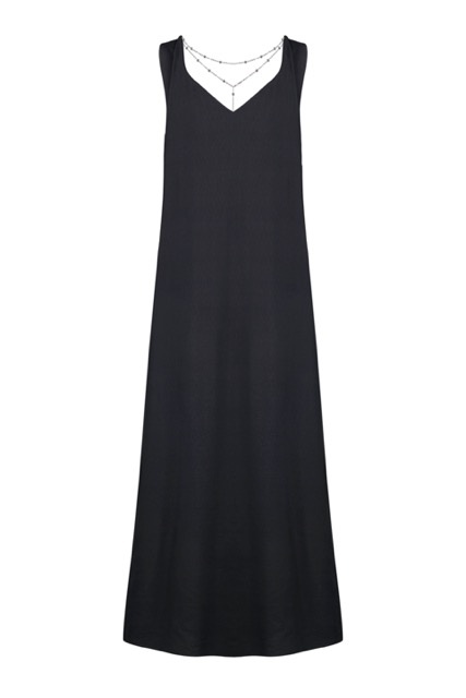 Naked back dress, black s