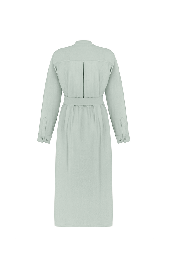 Midi dress-shirt  light green color