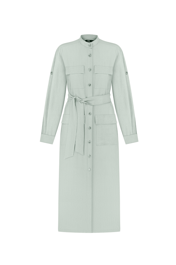 Midi dress-shirt  light green color