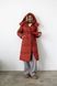 Warm winter down jacket "Dana" terracott color 2xl