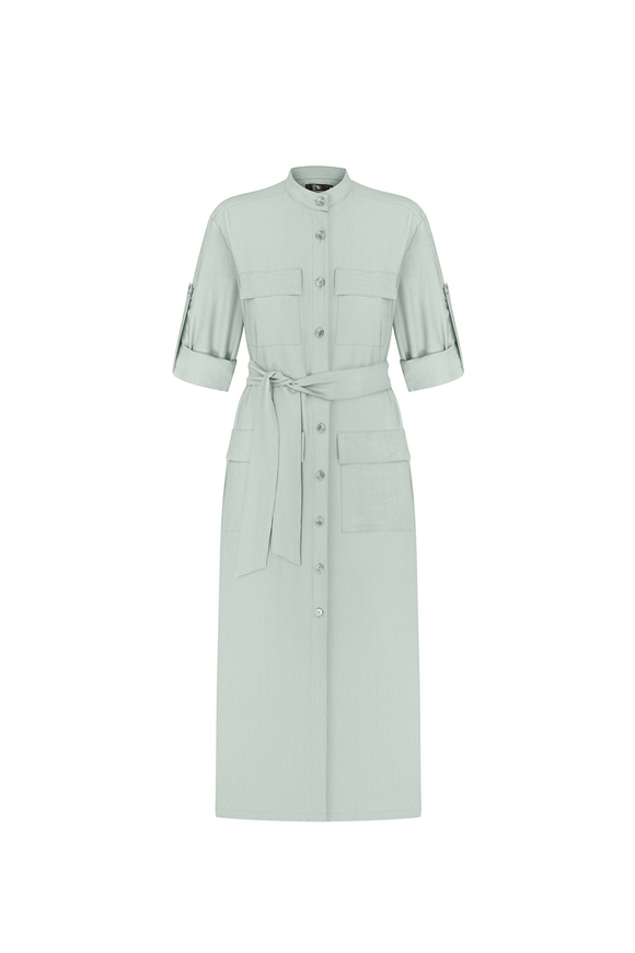 Midi dress-shirt  light green color