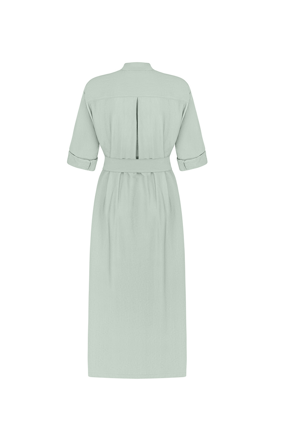 Midi dress-shirt  light green color