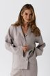 Лляна сорочка в піжамному стилі сіра, xl-xxl